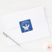 Ongeruste Gans Modus Grappige Balletgans Vierkante Sticker (Envelop)