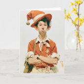Ongeruste Kerstelf Mugshot Kaart (Gele Bloem)