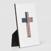 Ongeruste Patriottische Kruis Vector Ontwerp_1 Fotoplaat (Zijkant)