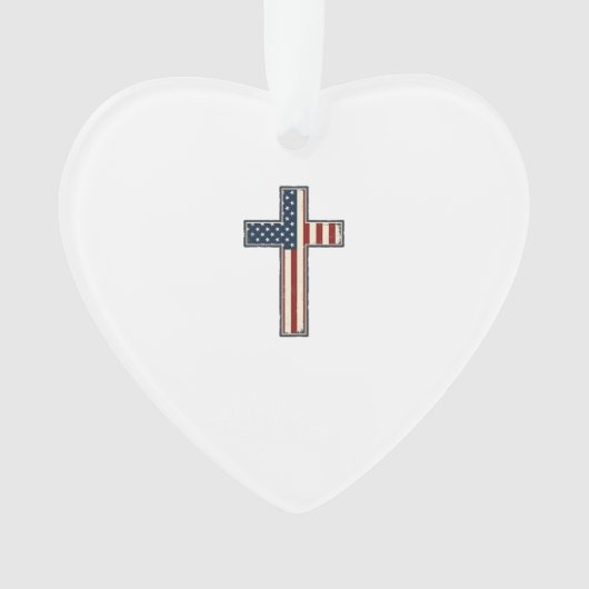 Ongeruste Patriottische Kruis Vector Ontwerp_1 Ornament (voorkant)