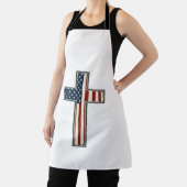 Ongeruste Patriottische Kruis Vector Ontwerp_1 Schort (Insitu)