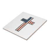 Ongeruste Patriottische Kruis Vector Ontwerp_1 Tegeltje (Zijkant)
