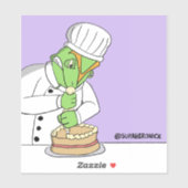Ongeruste Pierre Cartoon Bakker Sticker (Vel)