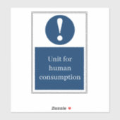 ongeschikt verbruik sticker (Vel)