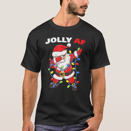 Ongeschikte kerstman met kerstmis t-shirt (Voorkant)