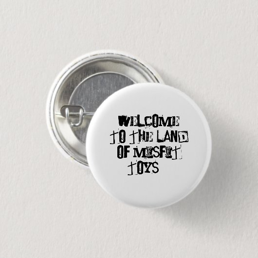 Ongeschikte speelgoed ronde button 3,2 cm (Voorkant /achterkant)