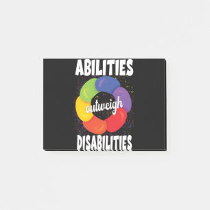 Ongeschiktheid boven invaliditeit post-it® notes