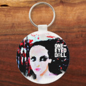 ongeschilde pop met logo sleutelhanger (Voorkant)