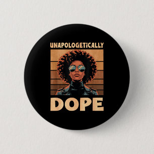 Ongeschokt Afro Vrouw Vintage 70s Ronde Button 5,7 Cm