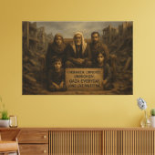 Ongeschokt. Onbewogen. Ononderbroken. — Gaza elke Canvas Afdruk (Insitu (Woonkamer))