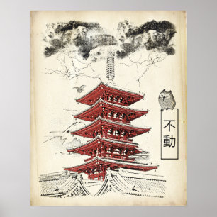 Ongeschokt - Traditioneel Japans Streetwear-ontwer Poster