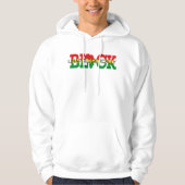 Ongeschokt zwart hoodie (Voorkant)