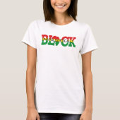 Ongeschokt zwart t-shirt (Voorkant)