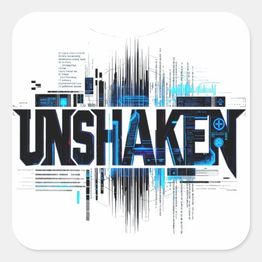 Ongeschokte Cyberpunk Sticker (Voorkant)