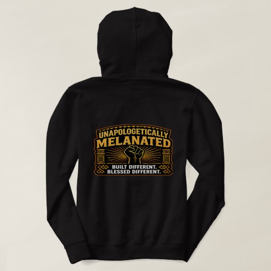 Ongeschonden Melanated Hoodie (Design achterkant)
