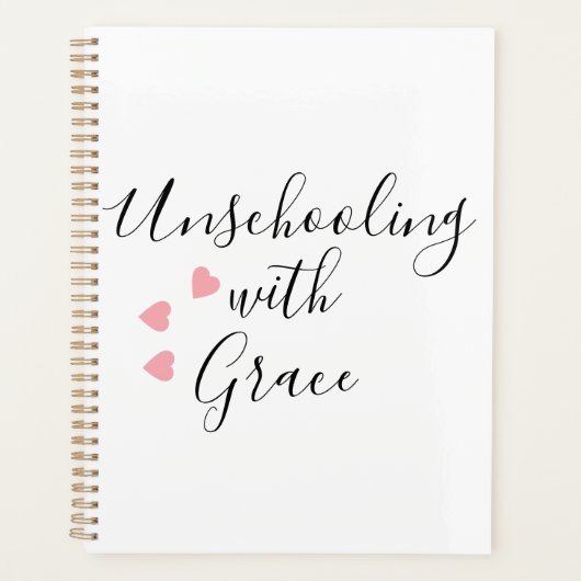 Ongeschoolde moeder Grace Hearts Planner (Voorkant)