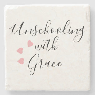 Ongeschoolde moeder Grace Hearts Stenen Onderzetter