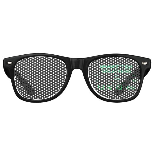 "Ongeschreven Grootheid" Cyberpunk Zonnebril (Voorkant)
