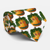 Ongesneden pompoen gezicht stropdas (Opgerold)