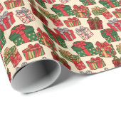 Ongesorteerde Kerstcadeaus & Strikken Cadeaupapier (Rol Hoek)
