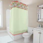 Ongesorteerde Pioenrozen op een Douchemateriaal Douchegordijn (In situ)