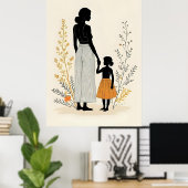 Ongesproken Liefde - Moeder en Kind III Poster (Thuiskantoor)