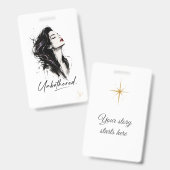 Ongestoord. Empowering Statement Aangepaste Badge (Voor- en achterkant)