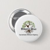 Ongestoorde Genade logo knopspeld Ronde Button 5,7 Cm (Voorkant /achterkant)