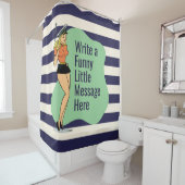 Ongestoorde houding: een retro chique pinup douchegordijn (In situ)