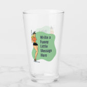 Ongestoorde houding: een retro chique pinup glas (Achterkant)