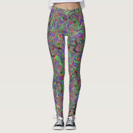 Ongestoorde verf wervelende nevel leggings