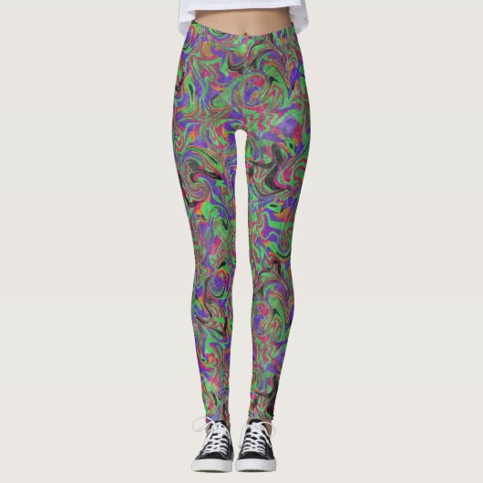 Ongestoorde verf wervelende nevel leggings (Voorkant)