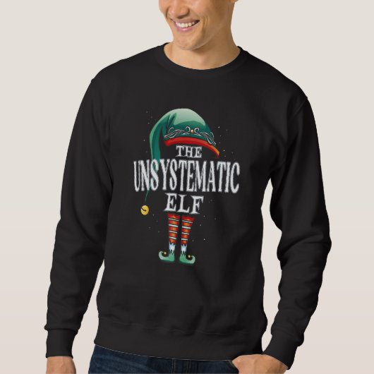 Ongesystematiseerde Elf Kerst Groep Kerstmis Pyjam Trui (Voorkant)