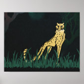 Ongetemd Cheetah 14-inch x 11-inch art afdrukken Poster (Voorkant)