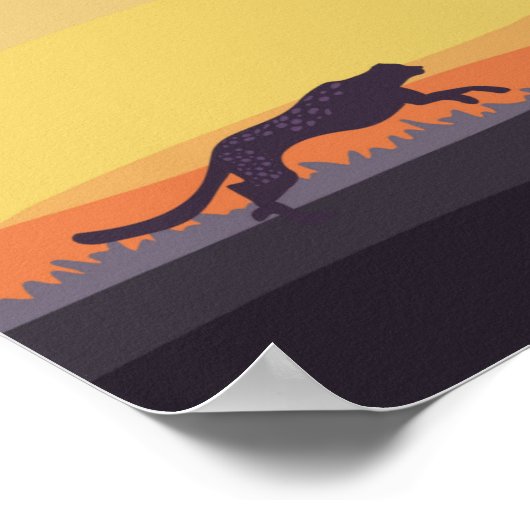 Ongetemd Cheetah 14-inch x 11-inch art afdrukken Poster (Hoek)