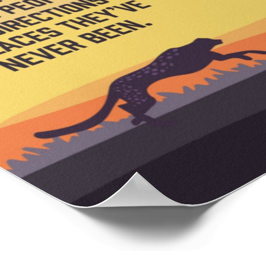 Ongetemd Cheetah Directions 14-inch x 11-inch Art Poster (Hoek)