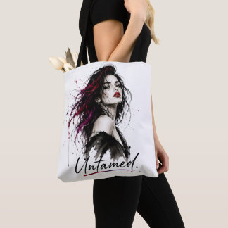 Ongetemd. Minimalistische Statement Katoenen Tas
