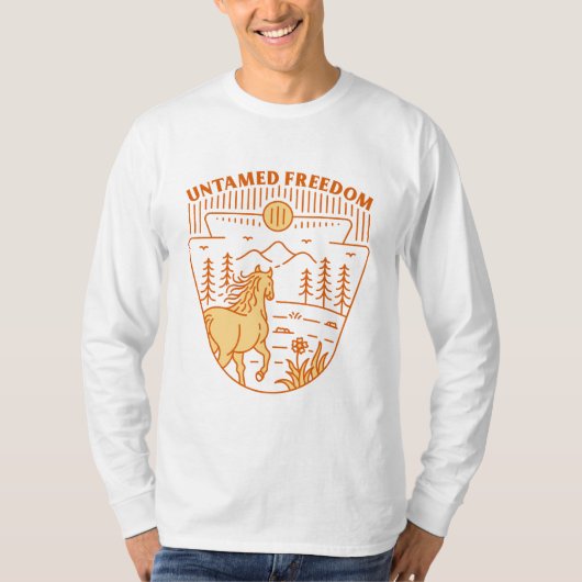 Ongetemd Vrijheidspaard T-shirt (Voorkant)