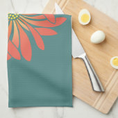 Ongetemde koraalbloem theedoek (Quarter Fold)