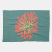 Ongetemde koraalbloem theedoek (Horizontaal)