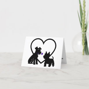 Ongetemde Mutt Liefde is Wat Ik Voel Gevouwen Vale Feestdagen Kaart