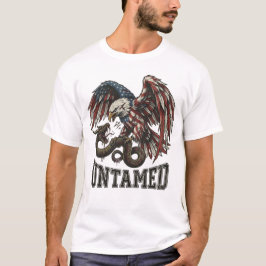 Ongetemde Patriottische Adelaar vs Slang Motor T-s T-shirt