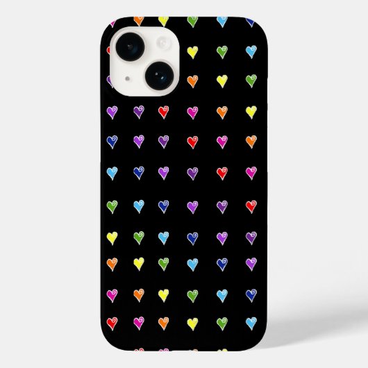Ongetemde regenboogharten Case-Mate iPhone case (Achterkant)