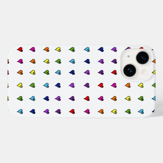 Ongetemde regenboogharten Case-Mate iPhone case (Achterkant (horizontaal))