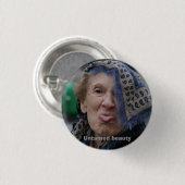 Ongetemde schoonheid ronde button 3,2 cm (Voorkant /achterkant)
