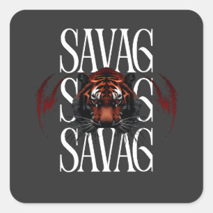 Ongetemde Tijger Sticker – Stout Wilde Streetwear 