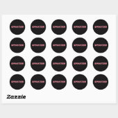 ONGETROUWE ROZE RONDE STICKER (Vel)