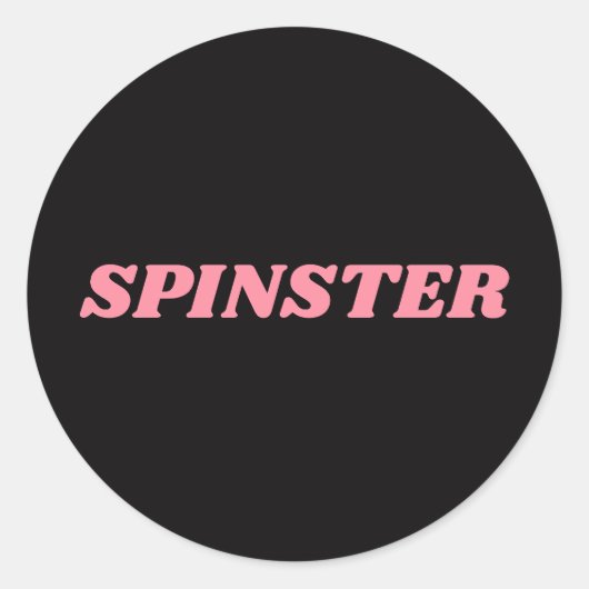ONGETROUWE ROZE RONDE STICKER (Voorkant)
