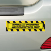 ONGEVAARDIGDE ONGEVACCINEERDE BESTUURDERS Bumperst Bumpersticker (Op auto)