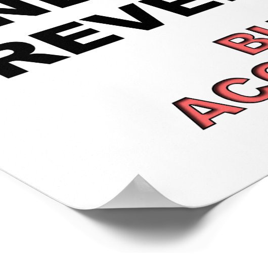 Ongevallen gebeuren Funny Poster (Hoek)